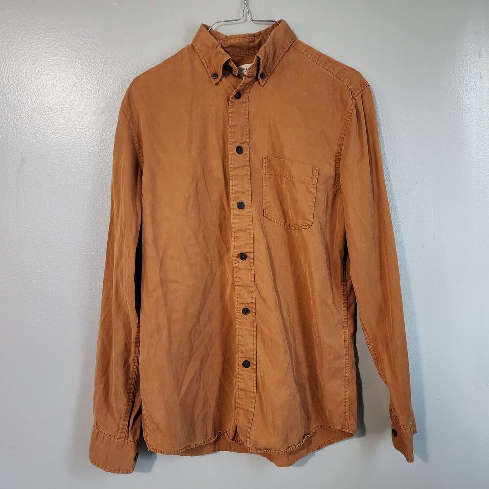 SELECTED HOMME The Sustainable Edit Klay Button Down Shirt Almond Mens 15 30/31